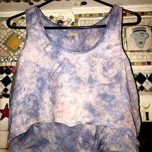 cloud blue/indigo cropped UO tank